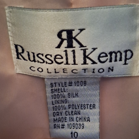 Russell Kemp Brown and Yellow Blazer Elegant Floral Design - Picture 2 of 4